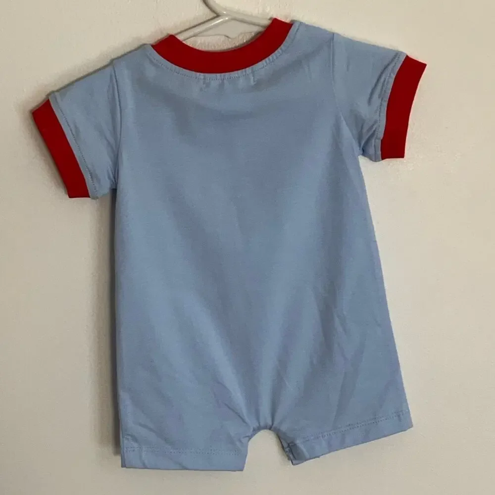 Ishtex Dinosaur Patriotic Romper NWT 9 mo‎ 4th of July